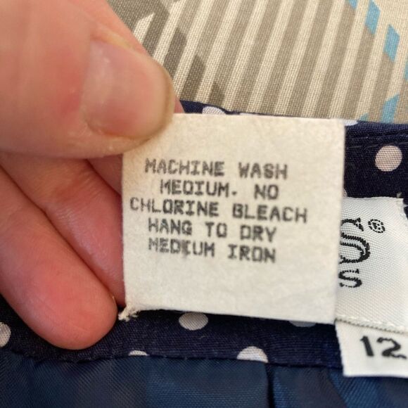 Vintage Polka Dot Navy Jacket shorter length button down - Picture 6 of 6